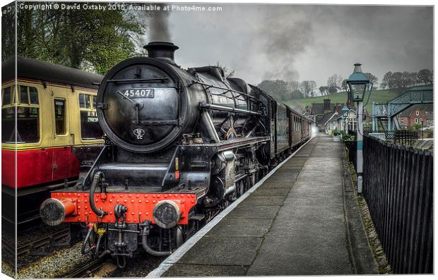 45407 'Lancashire Fusilier' at Grosmont Canvas Print by David Oxtaby  ARPS