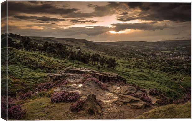  Ilkley Moor Outcrop - After the Storm Canvas Print by David Oxtaby  ARPS