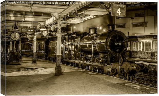 43924 at Keighley Station  Canvas Print by David Oxtaby  ARPS