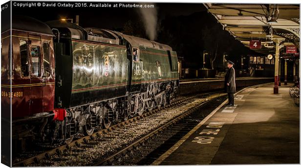  34092 'Wells' at Keighley Station Canvas Print by David Oxtaby  ARPS