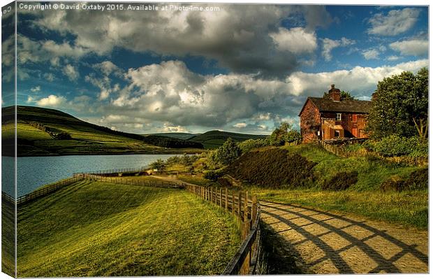  Old house by torside Reservoir Canvas Print by David Oxtaby  ARPS