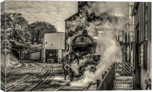  61034 'Chiru' at Grosmont trainsheds Canvas Print by David Oxtaby  ARPS