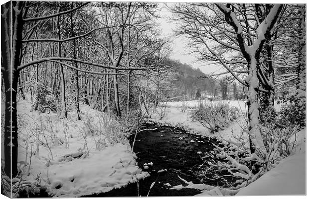  Goit Stock stream in winter Canvas Print by David Oxtaby  ARPS