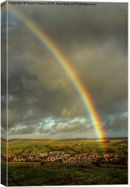 Rainbow over the Aire Valley Canvas Print by David Oxtaby  ARPS