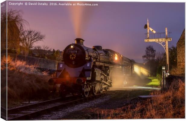 75078 at oakworth station KWVR Canvas Print by David Oxtaby  ARPS