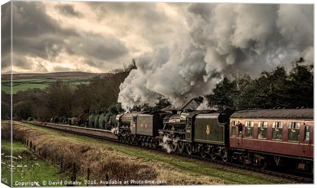Flying Scotsman and Lancashire Fusilier at Irwell Canvas Print by David Oxtaby  ARPS