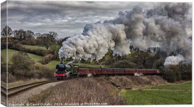 Flying Scotsman heading up Esk Valley Canvas Print by David Oxtaby  ARPS