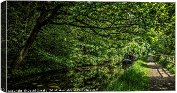 Canal Tow path at Sowerby Bridge Canvas Print by David Oxtaby  ARPS