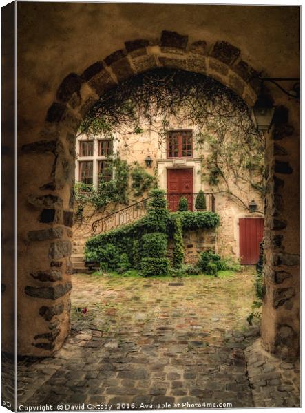 Courtyard in Le Mans Canvas Print by David Oxtaby  ARPS
