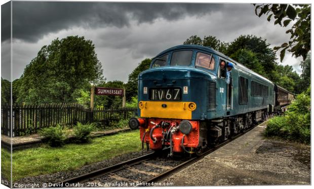 D182 at Summerseat on the East Lancs Railway Canvas Print by David Oxtaby  ARPS