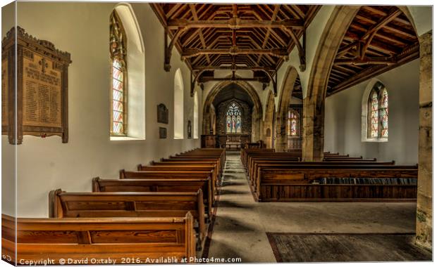 Holy Trinity Church in Coverham Canvas Print by David Oxtaby  ARPS