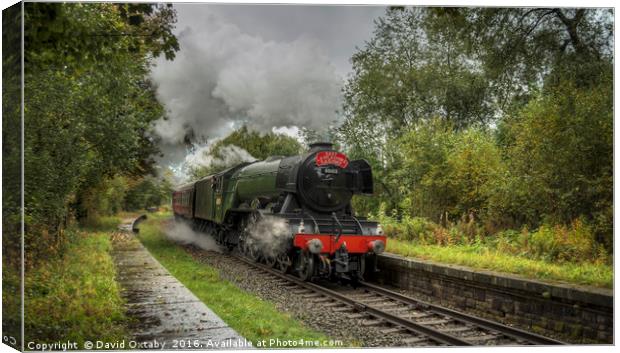 Flying Scotsman on East Lancs Railway Canvas Print by David Oxtaby  ARPS