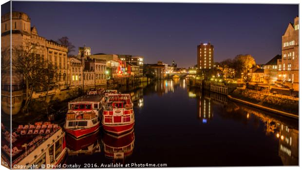 River Ouse at night Canvas Print by David Oxtaby  ARPS