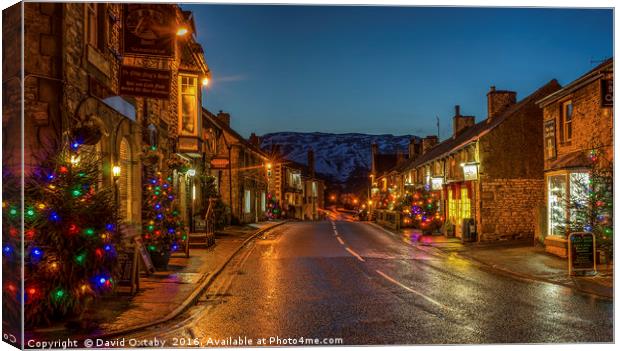 Christmas comes to Castleton Canvas Print by David Oxtaby  ARPS