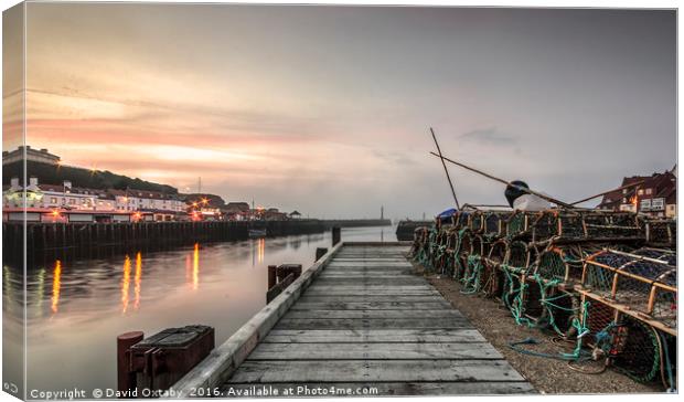 Lobster pots at Whitby Canvas Print by David Oxtaby  ARPS