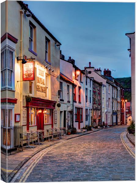 Staithes cobbled street Canvas Print by David Oxtaby  ARPS