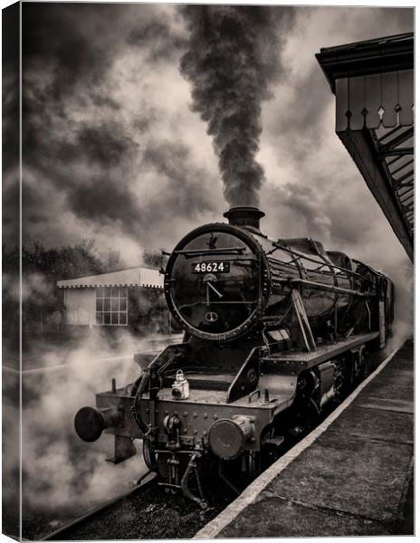 48624 at Ramsbottom Station Canvas Print by David Oxtaby  ARPS