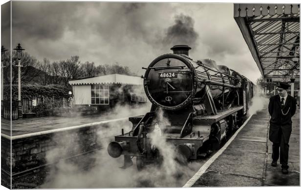 48624 at Ramsbottom Station Canvas Print by David Oxtaby  ARPS