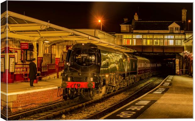 34092 'City of Wells' at Keighley Canvas Print by David Oxtaby  ARPS