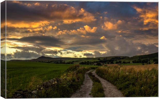 Embsay sunset Canvas Print by David Oxtaby  ARPS
