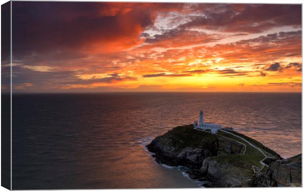 South Stack Lighthouse Canvas Print by David Oxtaby  ARPS