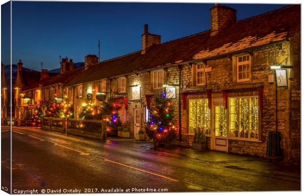 Christmas comes to Castleton Canvas Print by David Oxtaby  ARPS