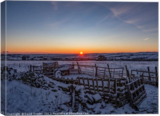 Sun Rising over Bradford Canvas Print by David Oxtaby  ARPS