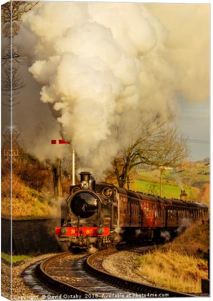 85 leaving Oakworth Station Canvas Print by David Oxtaby  ARPS