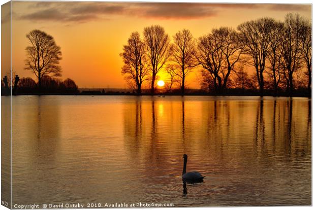 Sunrise over the lake Canvas Print by David Oxtaby  ARPS