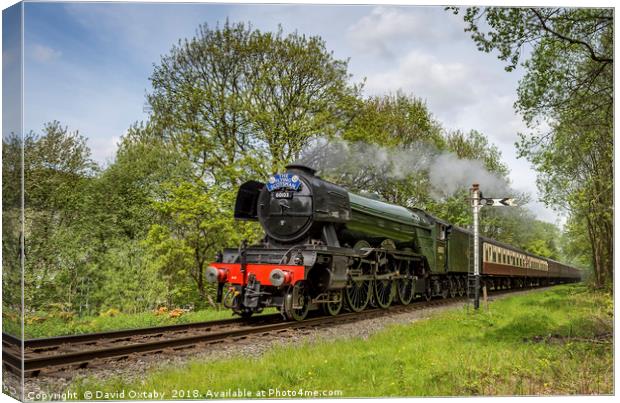 Flying Scotsman at East Lancs Canvas Print by David Oxtaby  ARPS
