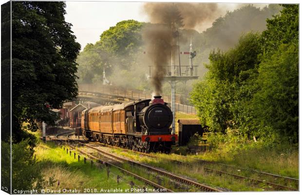 65894 leaving Goathland on the NYMR Canvas Print by David Oxtaby  ARPS