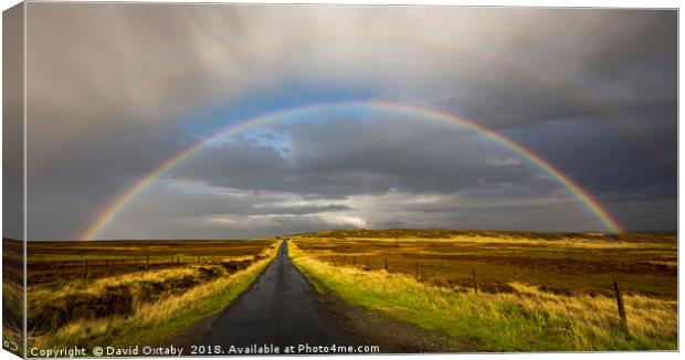 Double Rainbow over Ilkley Moor Canvas Print by David Oxtaby  ARPS