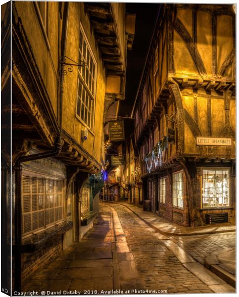 The Shambles at night Canvas Print by David Oxtaby  ARPS