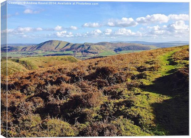  Caer Caradoc from Long Mynd Canvas Print by Andrew Round