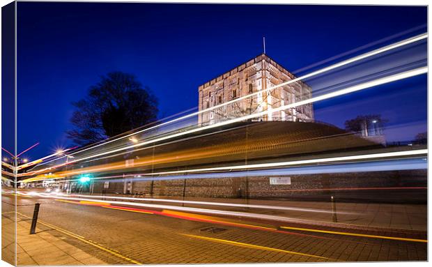  Norwich Castle at Night Canvas Print by Darren Carter