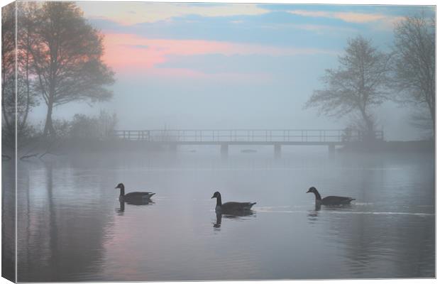 Earlswood Lakes, Warwickshire  Canvas Print by Jonathan Smith