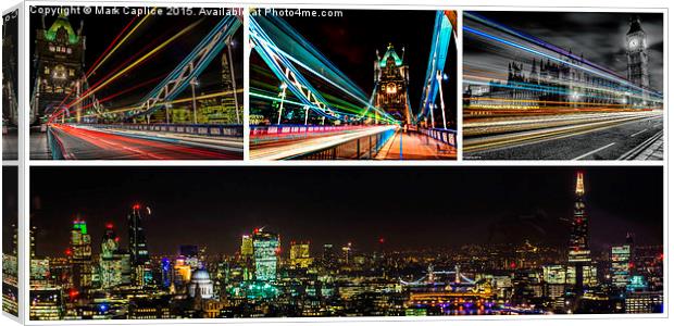  London by Night Canvas Print by Mark Caplice