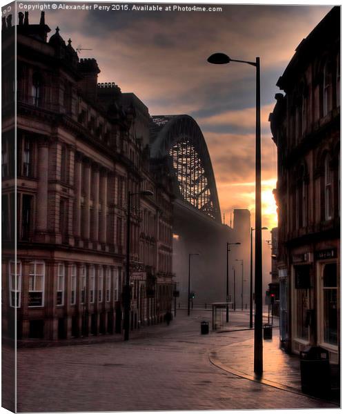  Tyne Bridge from the Side Canvas Print by Alexander Perry
