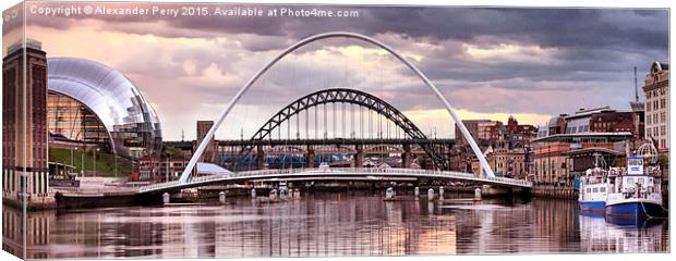  Along the Tyne Canvas Print by Alexander Perry