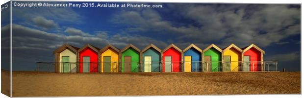 Beach Huts Canvas Print by Alexander Perry