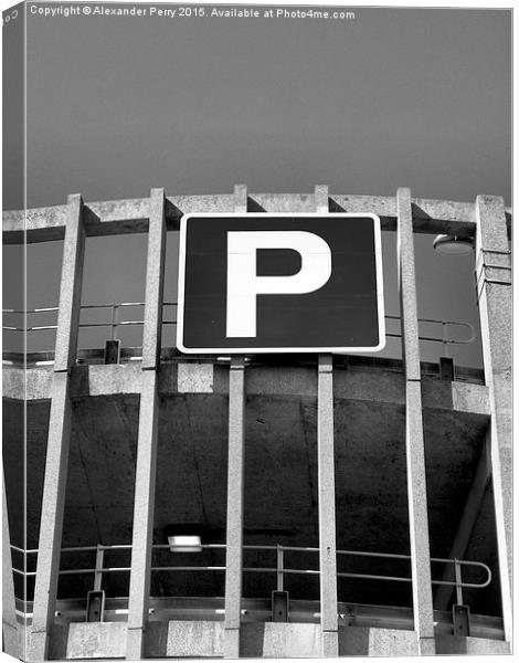  Parking Canvas Print by Alexander Perry