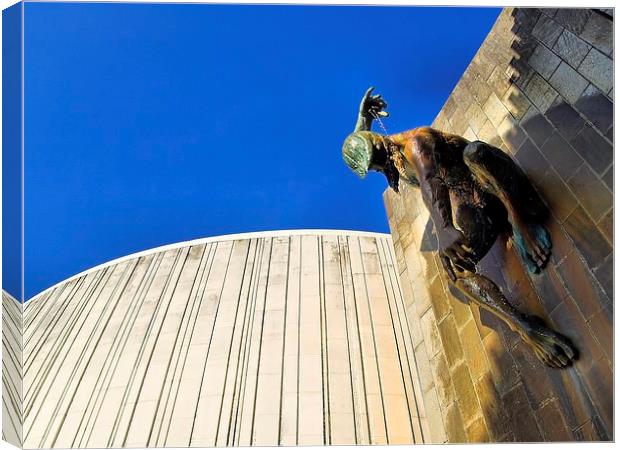  River God, The Civic Centre, Newcastle Canvas Print by Alexander Perry