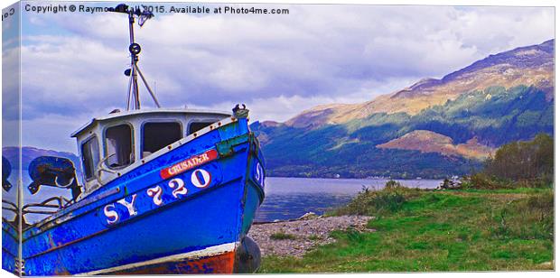  Beached Boat Canvas Print by Raymond Ball