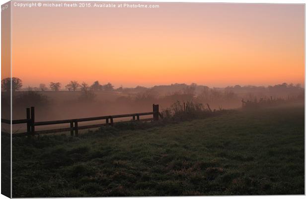  Wiltshire sunset Canvas Print by michael freeth