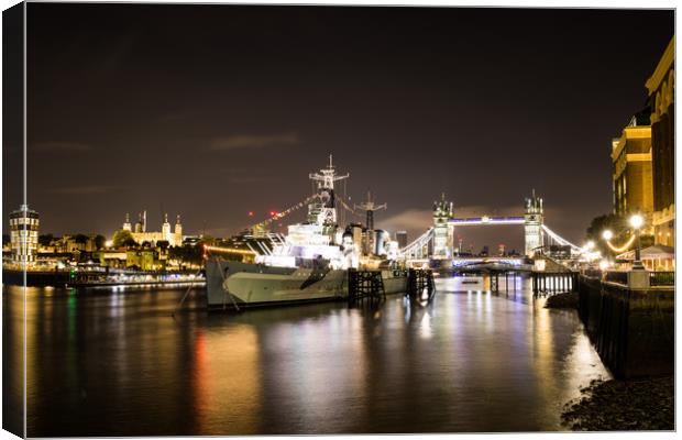 HMS Belfast Canvas Print by Des O'Connor