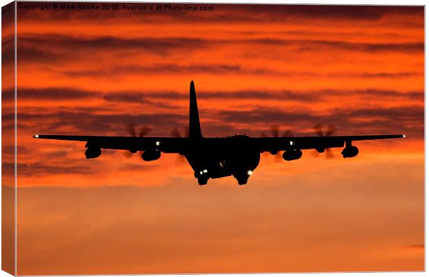  Into A Blood Red Sky Canvas Print by Mark Rourke