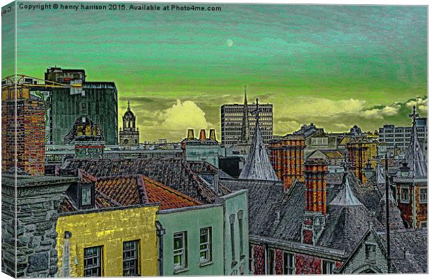 Goodnight Bristol  Canvas Print by henry harrison