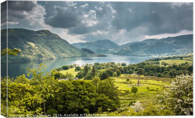 Ullswater and Glenridding from Gowbarrow Fell Canvas Print by Colin Morgan