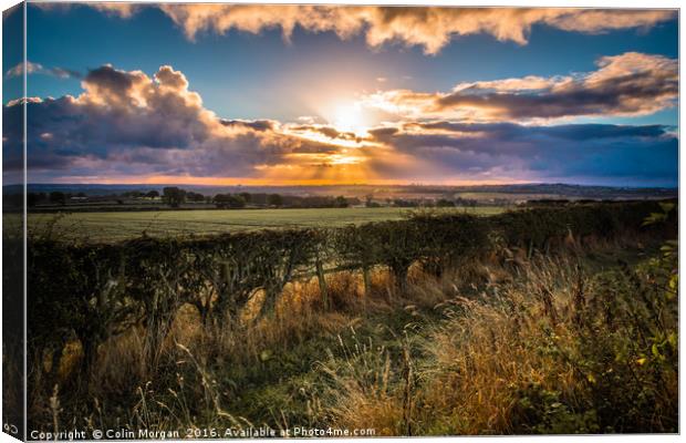 Countryside Sunrise Canvas Print by Colin Morgan