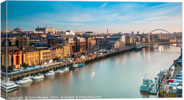 Newcastle Quayside Sunrise Canvas Print by Colin Morgan